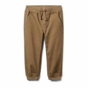Janie and Jack The Classic Twill Jogger Pant | Dark Khaki | Size 18-24m